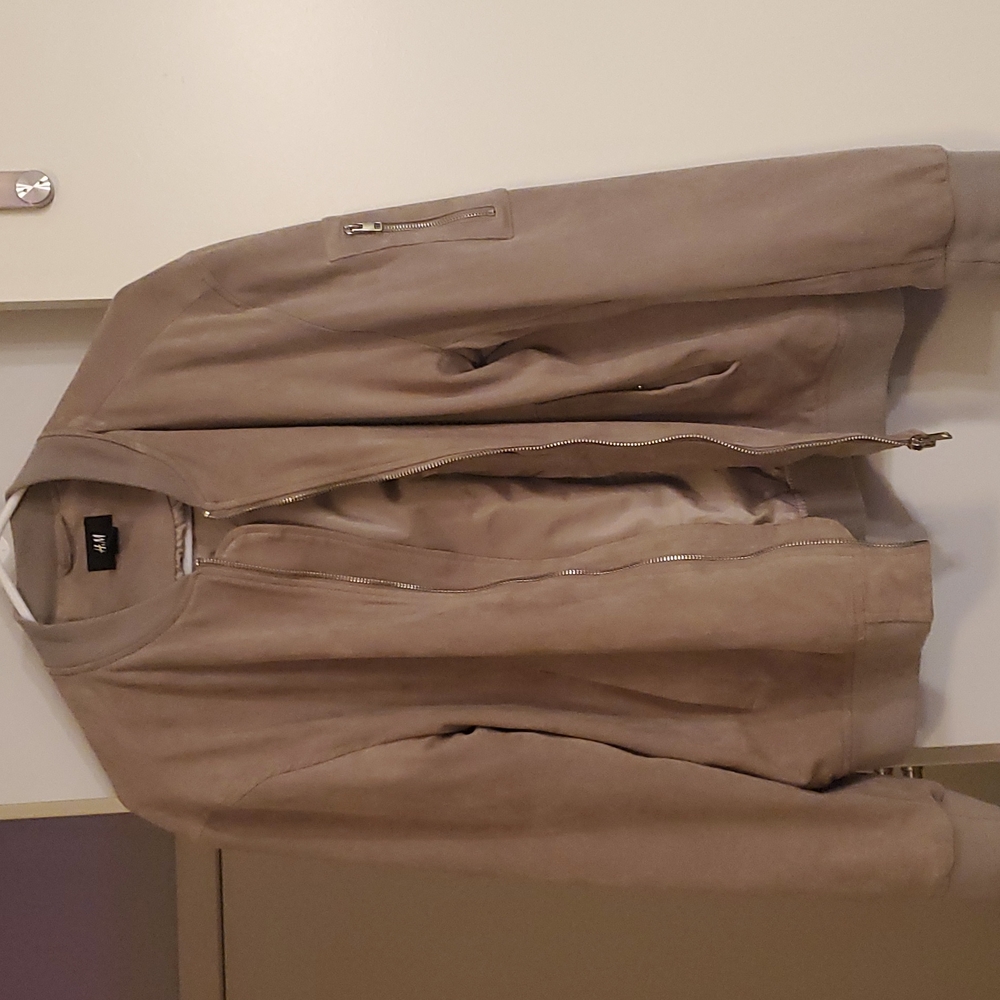 Faux Suede Jacket (light gray)